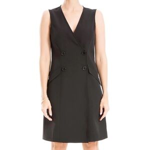 NWT Max Studio black double breast sleeveless Dress size S